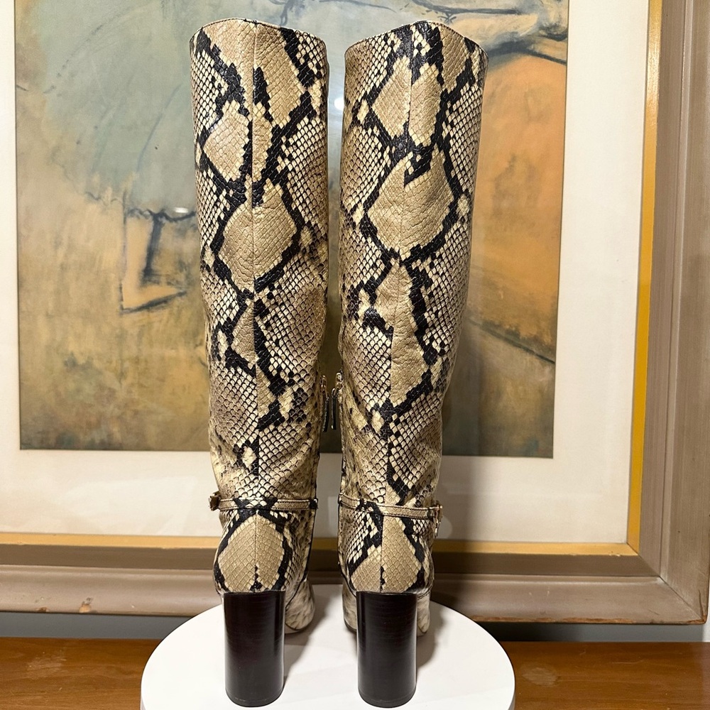 🌹TORY BURCH 🌹Pull-on Snake-embossed Leather Knee-high Boot  Size: 5.5 - Picture 7 of 9